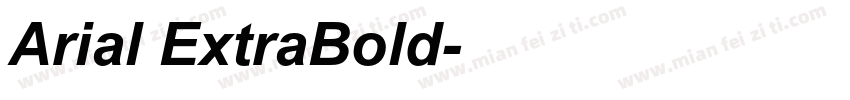 Arial ExtraBold字体转换